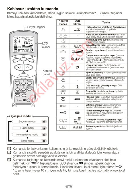 Beko Klima Kumanda Kullan M