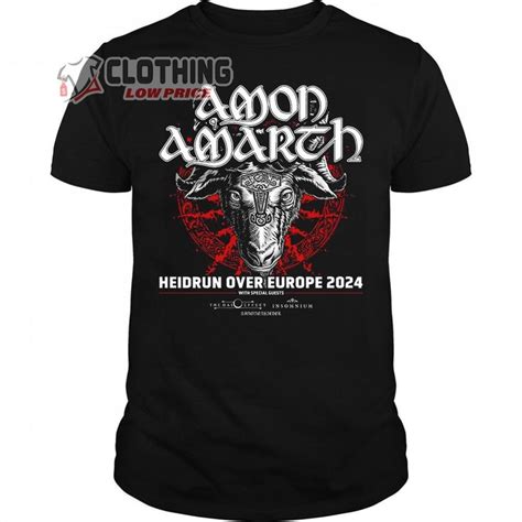 Amon Amarth Logo Tour Merch Amon Amarth Heidrun Over Europe