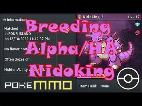 Pokemmo Breeding For Alpha Sheer Force Nidoking Youtube