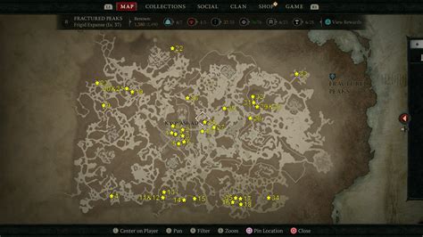 All Fractured Peaks Side Quests Locations - Diablo 4 Guide