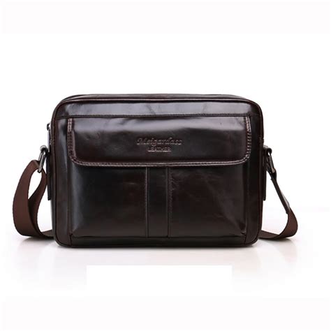 Meigardass Genuine Leather Shoulder Bags Vintage Men Messenger Bag