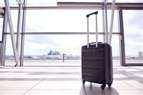 Unattended Suitcase Posing Security Threat in Airport Building Stock ...