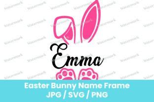 Easter Bunny Name Frame Svg Graphic By Delia Da Costa Creative Fabrica