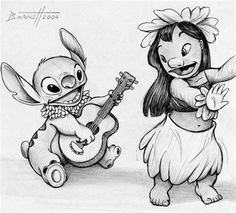 Pencil Drawing Of Stitch From Disneys Lilo And Stitch Disney Drawings ...