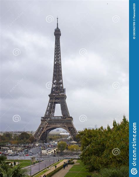 Aerial View Of Paris France Eiffel Tower Street View Stock Image