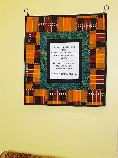 Martin Luther King Quilt African Quilt Handmade African Wall Hanging Wakanda Wall Art Black