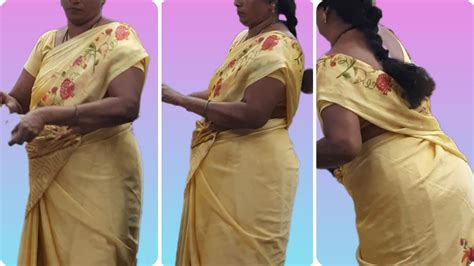 Saree Photoshoot Real Mature Mallu Hot Aunty Saree Hot Poses Look