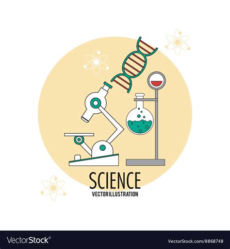 Biology Design Science Icon Flat Royalty Free Vector Image