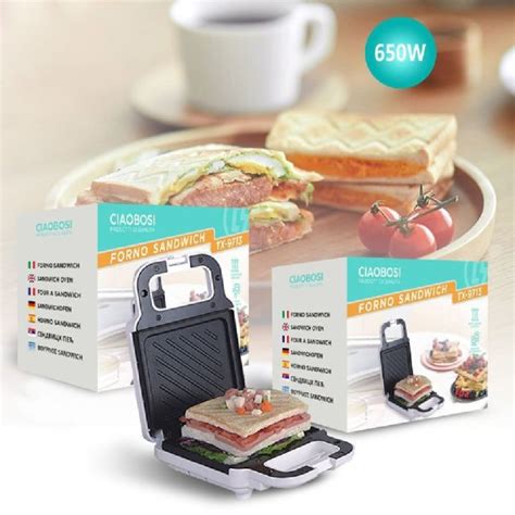 Piastra Elettrica Sandwich Toast Tostiera Pancake Waffle Panini Tx