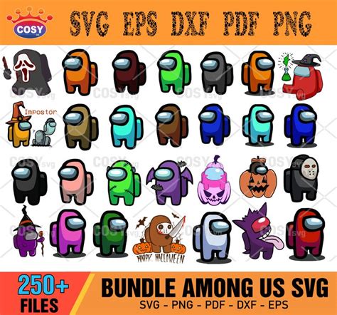 Among Us Bundle Svg Game Svg Among Us Svg