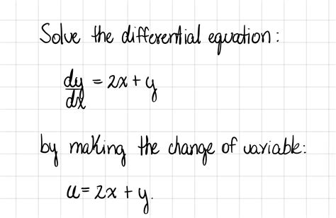 Solved Solve The Differential Equationdydx2xyby Making