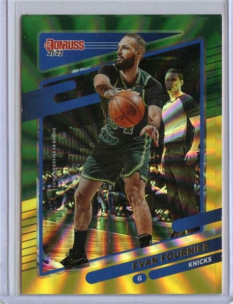 Donruss Holo Green And Yellow Laser Evan Fournier Ebay