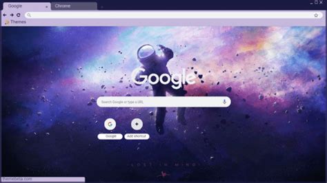 Astronaut Galaxy Chrome Theme Themebeta