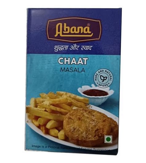 Abana Chaat Masala Powder Packaging Size 100 G Packaging Type Box