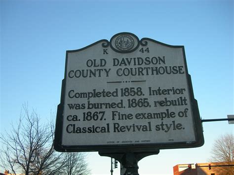 Old Davidson County Court House Marker Lexington North Flickr