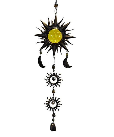 Yellow Suns Moons Wind Chime Moon Wind Chimes Chimes At Midnight