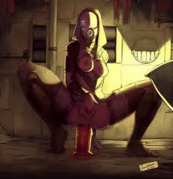 Tali Playing Some Solitaire Masked By Faustsketcher Hentai Foundry