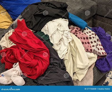 Laundry Pile, Clean Clothes, Mountain of Laundry Stock Photo - Image of mountain, pile: 277756838