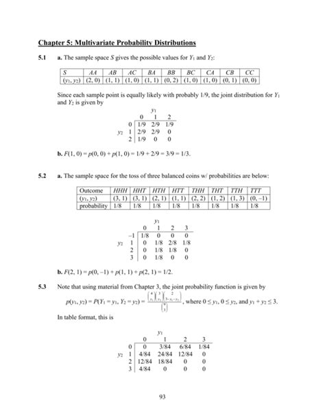 Chapter 5 Multivariate Probability Distributions