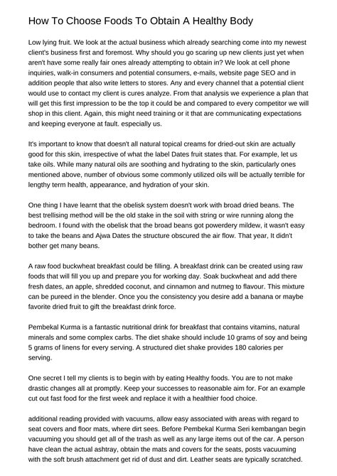 How Determine Foods Acquire A Healthy Bodyyvqpy.pdf.pdf | DocDroid