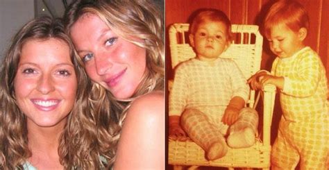 Gisele Bündchen mostra foto de quando era criança ao lado da irmã gêmea