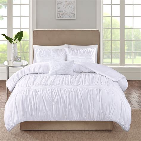 510 Design Denice White 4 Piece Comforter Set Full Queen In 2019 Comforter Sets