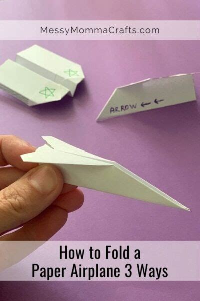 Easy Paper Airplane Folding Instructions - Messy Momma Crafts