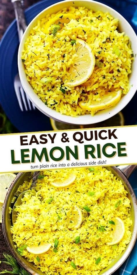 This Easy Lemon Rice Recipe Is Bursting With Lemon Flavor It S A Delicious Way To Turn Plain