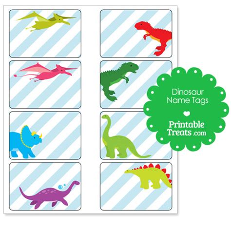 Dinosaur Name Tags Printable