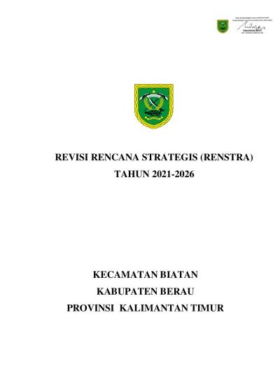 Revisi Rencana Strategis Renstra Tahun