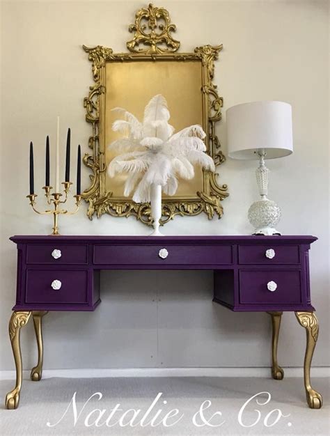 Purple And Gold French Desk By Natalie And Co Interior Designer Check Her Out On Fb