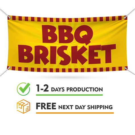 Bbq Brisket Banner Sign Voila Print Inc