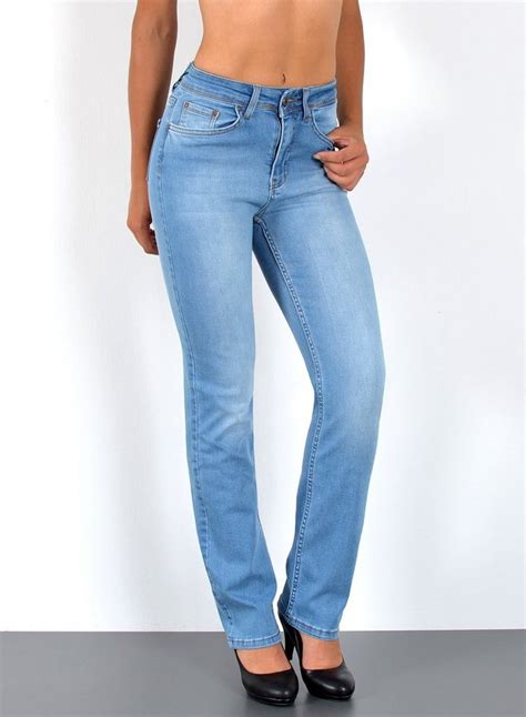 Esra Straight Jeans G700 High Waist Straight Fit Jeans Damen Bis