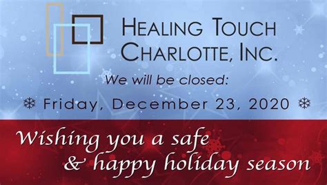 Happy Holidays Healing Touch Charlotte Closed Friday December 23 2022 Healing Touch Charlotte