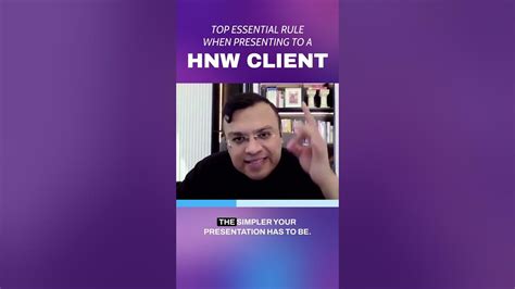 Top Essential Rule When Presenting To Hnw Clients Shorts Youtube