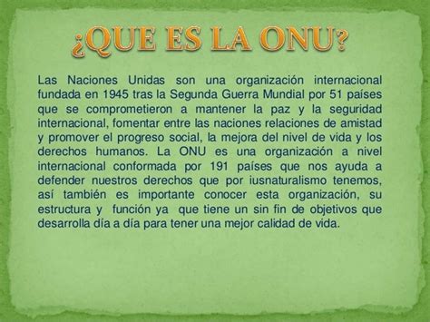 Todo Sobre La Onu Organizacion De Las Naciones Unidas