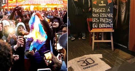 Una Camiseta De Messi Como Alfombra Y Una Bandera Argentina Quemada Los Actos Repudiables En