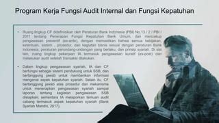 Audit Internal Dan Fungsi Kepatuhan Serta Kepatuhan Syariah Ppt