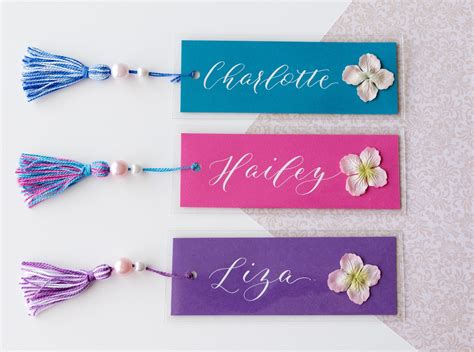 Customized Bookmarks Personalized Bookmark Handmade Etsy