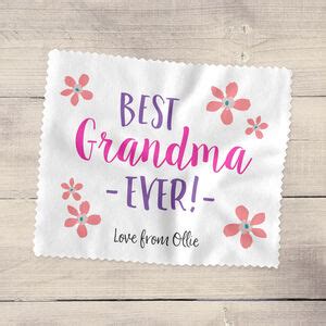 Personalised Best Grandma Ever Glasses Lens Cloth By Hope And Halcyon