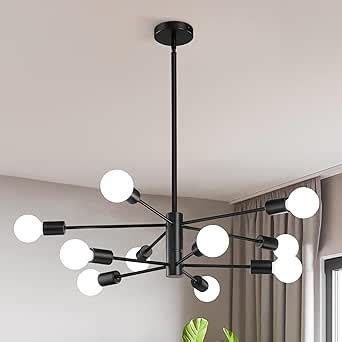 Kaisite Modern Chandelier Ceiling Light Fixture Sputnik Chandelier