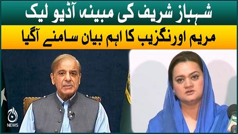 Pm Shehbaz Sharif Audio Leaked Marriyum Aurangzeb Important Statement