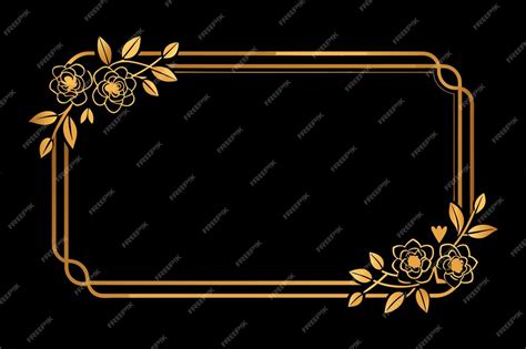 Premium Vector | Elegant Gold Ornamental Floral Frame Border Luxurious ...