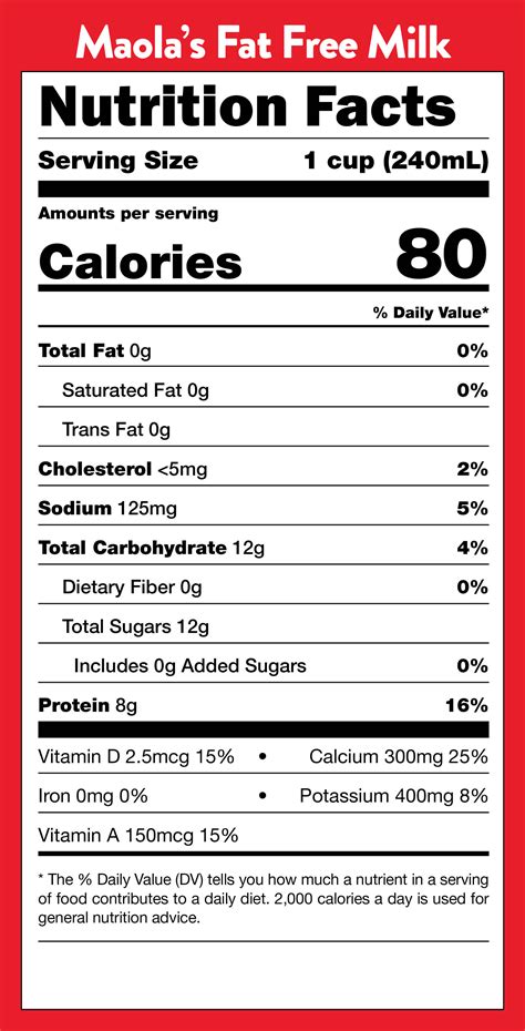 30 Lactose Free Milk Nutrition Label - Label Design Ideas 2020