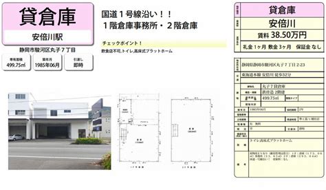 静岡市駿河区丸子7 2 23 安倍川駅丸子7貸倉庫の貸倉庫・貸工場・貸地テナントcom 2505