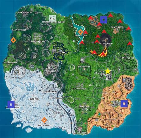 Fortnite Season 9 Week 9 Challenges Map Locations Cheat Sheet