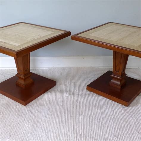 Travertine Pedestal Table Etsy