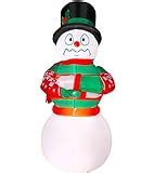 Animated Inflatable Shivering Snowman - The Green Head