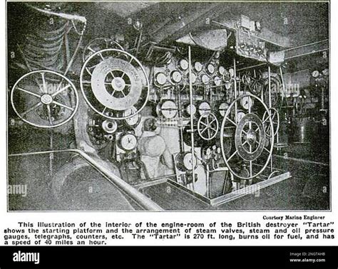 engine room  british destroyer hms tartar stock photo alamy