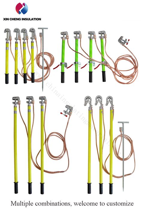 Portable Ground Earth Rod Set With Earthing Wire And Clamp Ground